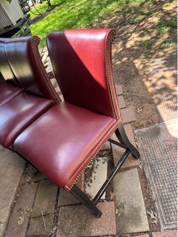 3 bar stools wine color