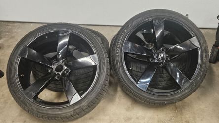 Audi 20x9 Black 20in Rims and Tires