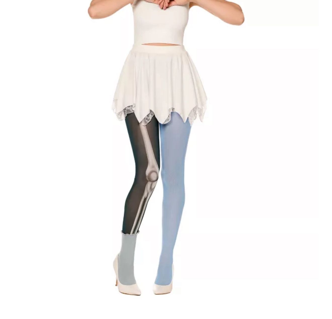 Corpse bride Emily Tights and Sock - Adult size