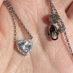 925 Silver Heart Adjusted Necklace (Apm Monaco)