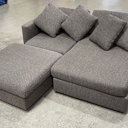 Nice 2 Piece Sectional W/ Ottoman 