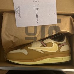 Brand New Nike Air Max 1 Travis Scott Cactus Jack Wheat Lemon Drop🔥🔥🔥🔥