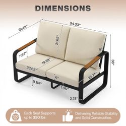 Outdoor Loveseat with Cushions