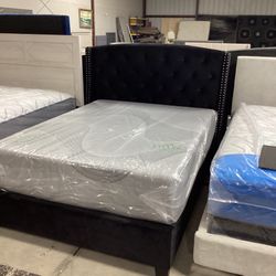 New Queen Size Bed With Mattres Free Deliver Entrega Gratis 