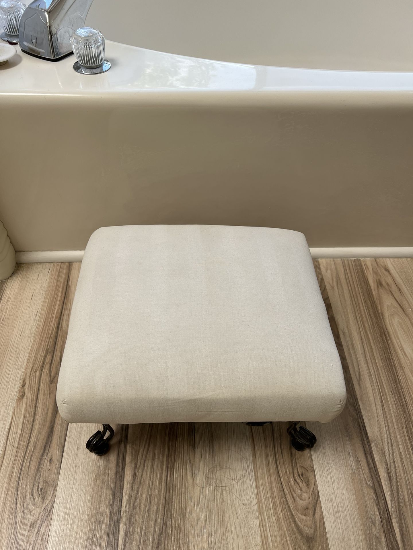 Beautiful White Bathroom Stool