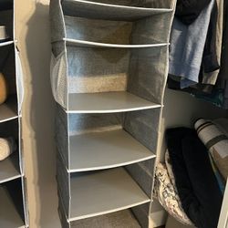 2 - 6 Shelf Closet Organizers- Grey