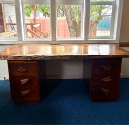 Rustic Wood Executive Desk
