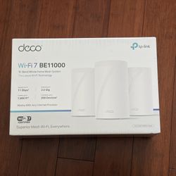 Tplink Deco WiFi 7 BE11000 Mesh Router (2 Available)