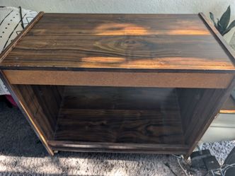 Simple wood small entertainment center