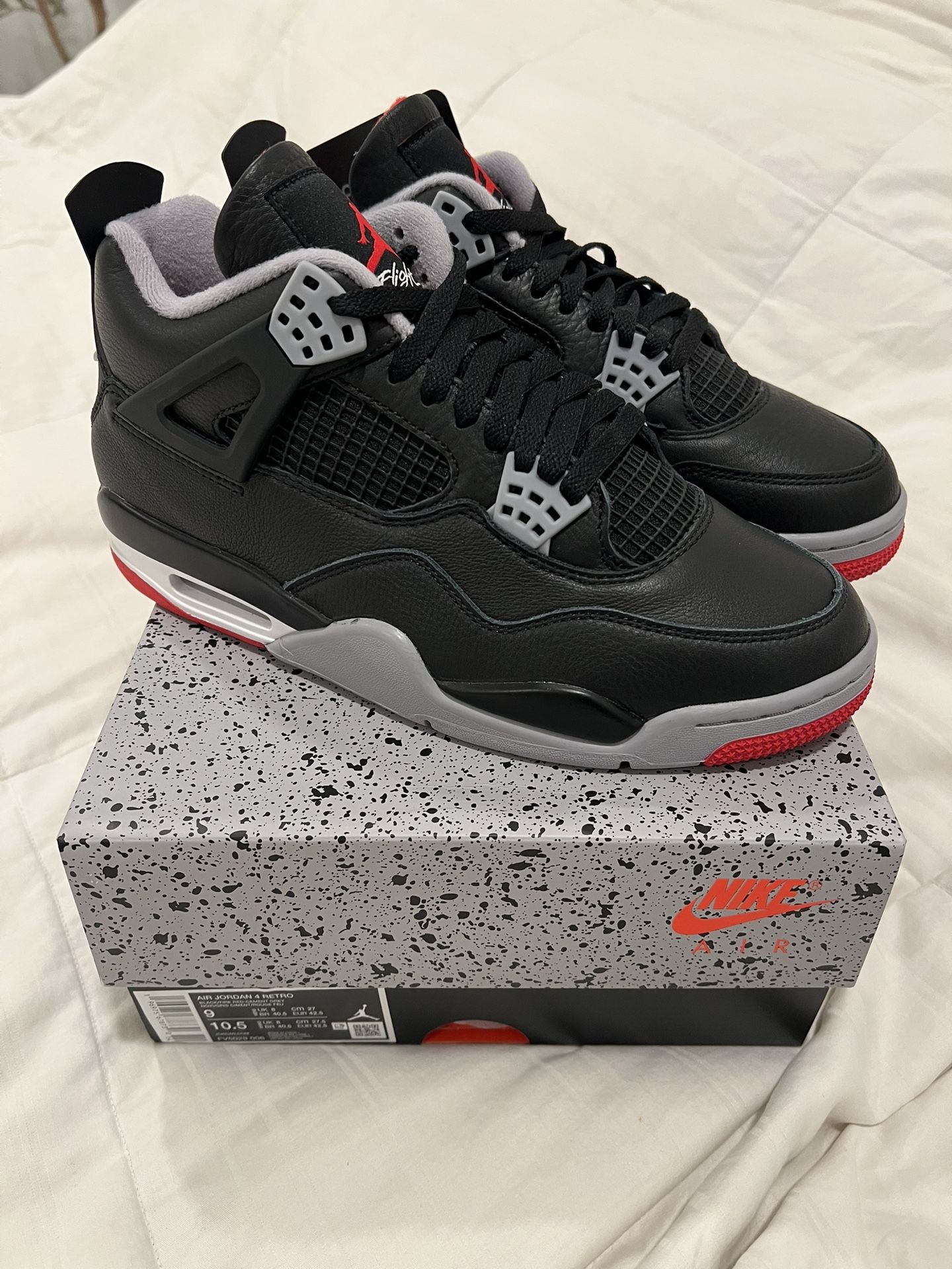 Nike Air Jordan IV 4 BRED Reimagined 2024 Size 9 $220 Brand New 100% Authentic from Nike SNKRS Long Beach, CA Tags** Travis Scott Nike Dunk Sb Jordan