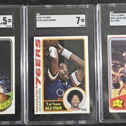 Julius Erving SGC Graded Cards 
