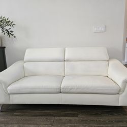White Leather Couch