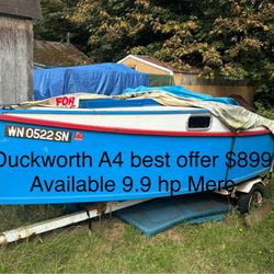 Duckworks AF4 Breve with 9.8 hp Merc $1199