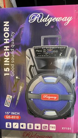 Speaker 15” Bluetooth Bateria Usb Reader