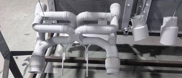 McLaren 720s titanium double x pipe exhaust