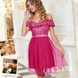 Wedtrend Women's Sequin Dress, Short Prom Dress, Sparkly Cocktail Party Formal Dresses