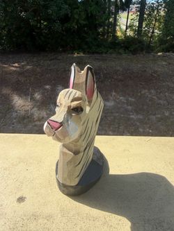 Hand-Carved Wooden Zebra Head Glasses Holder