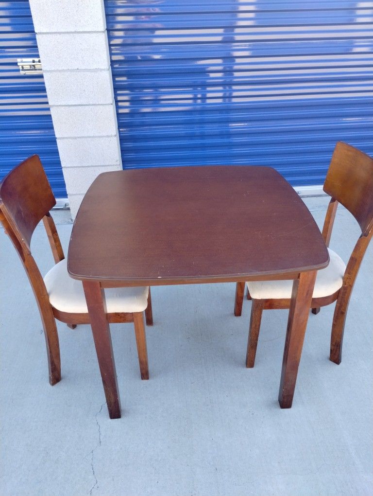 Breakfast Nook 36" Sq. Table with 2 Padded Chairs 