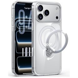 TORRAS Ostand Q3 Spin for iPhone 17 Pro Case Clear, 360 Magnetic Stand, Fit for MagSafe, Camera Control, Built-in Kickstand, 4X Military-Grade Shockpr