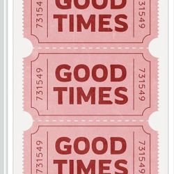 Bar, Game, Movie Room Decor Pink Ticket Canvas