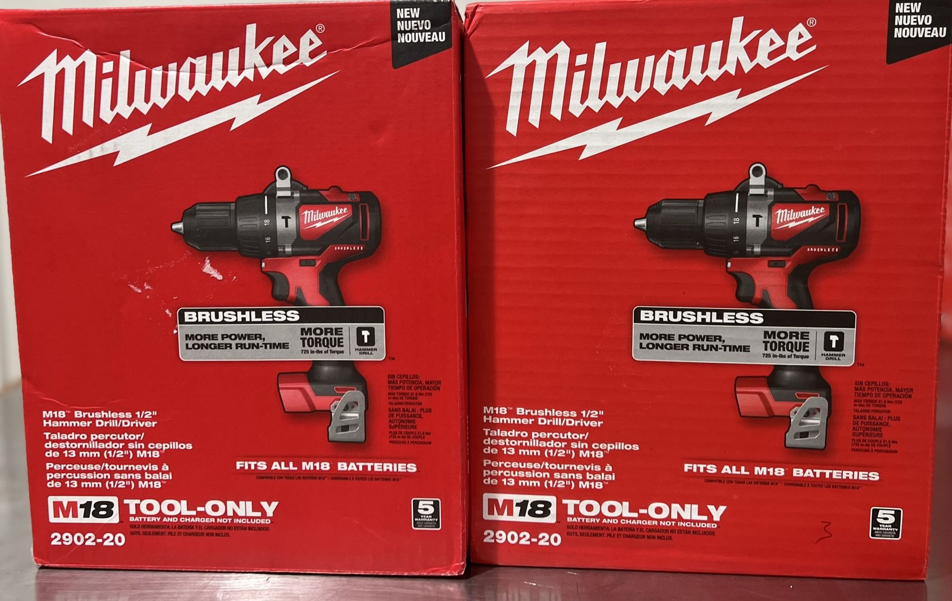 Milwaukee 18V Lithium-Ion Brushless Cordless 1/2 in. Compact Hammer Drill Tool Only