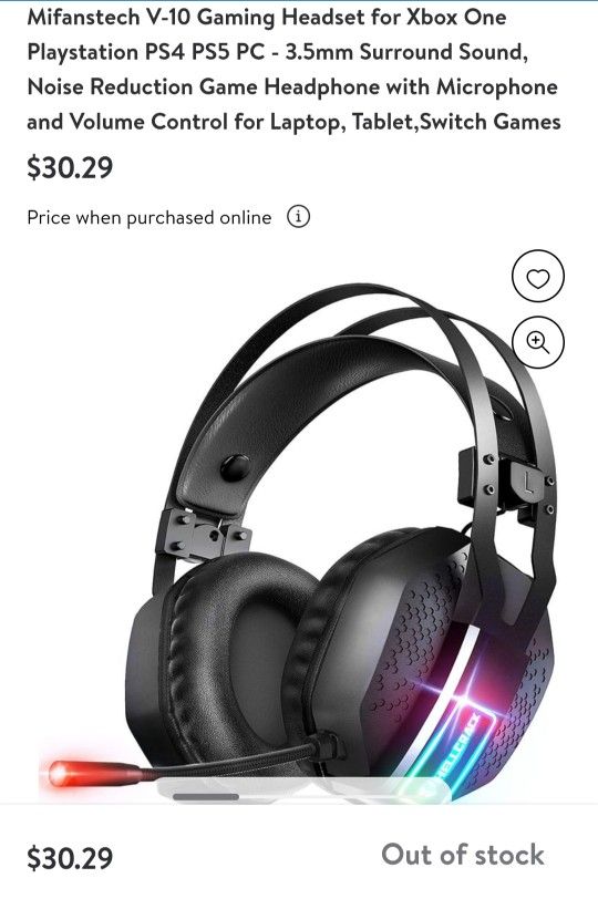 Mifanstech V 10 Gaming Headset for Sale in Phillips Ranch CA