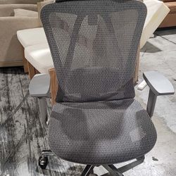 Ergonomic Mesh Office Chair with Adjustable Headrest, High Back Home Office Desk Chair with Lumbar Support, PU-Cushioned Armrests, 90–120° 3-Level Til