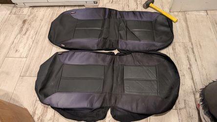 2) Seat Covers Car Chair Cover Pair By Dickies Good Used Shape 