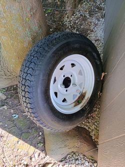 Trailer tire with carrier