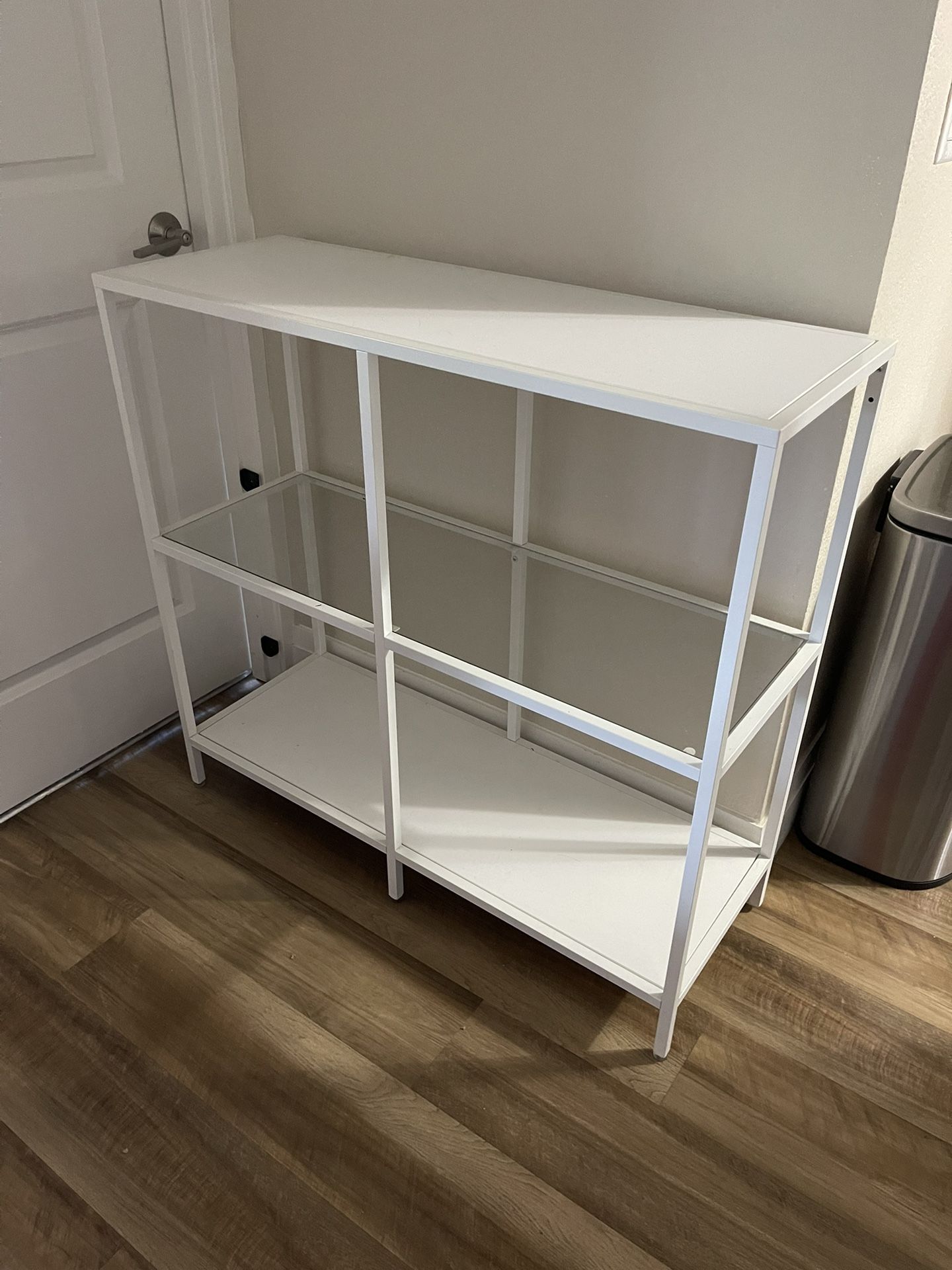 white shelf