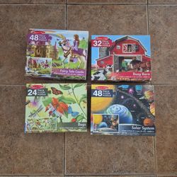Melissa And Doug Floor Puzzles. Used. All Pieces.