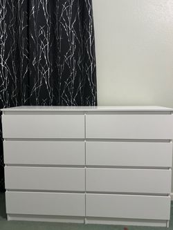White 8-Drawer Dreseer