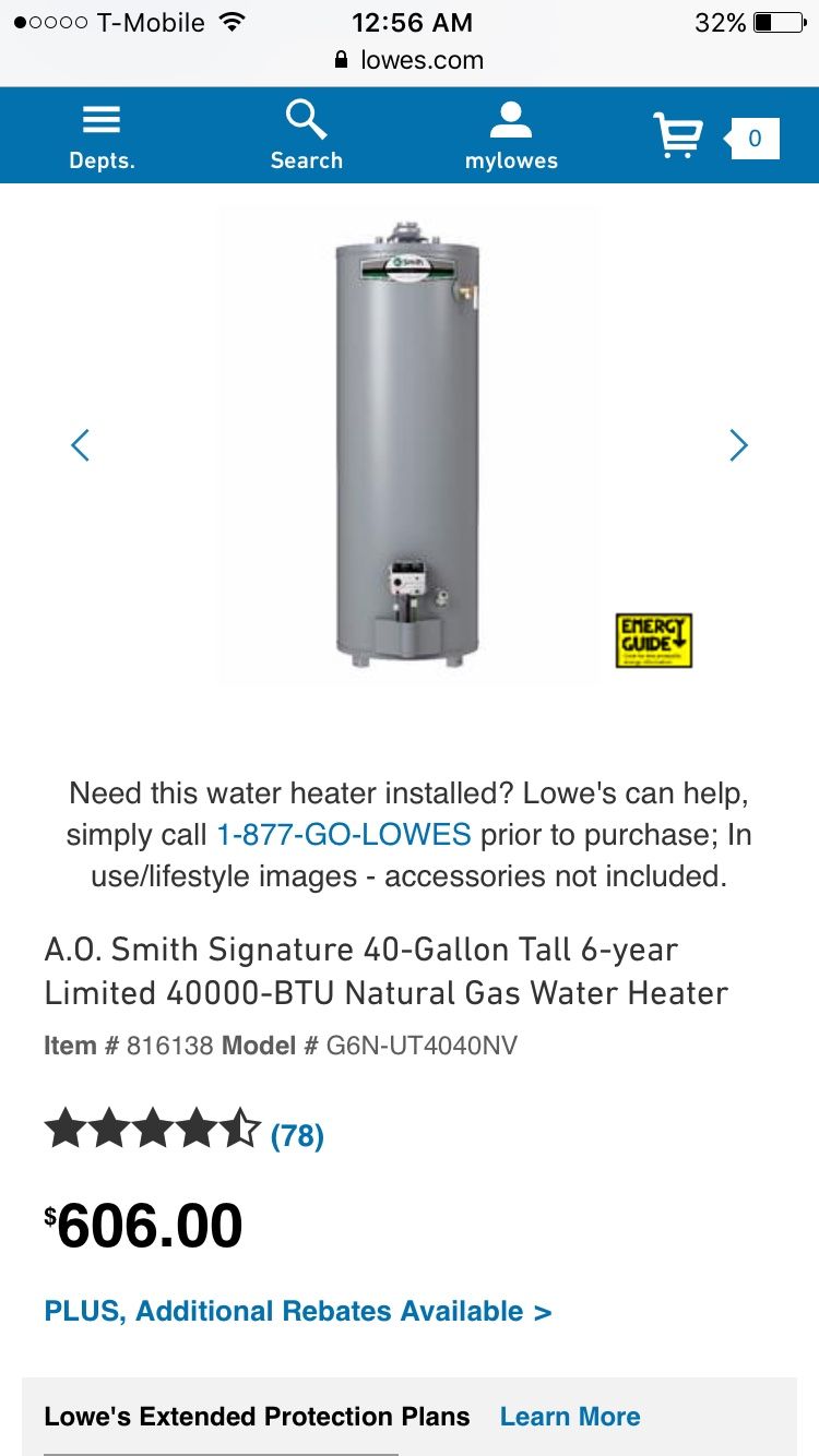 AO smith 30 gallon gas water heater new in the box for Sale in  Lawrenceville, GA - OfferUp