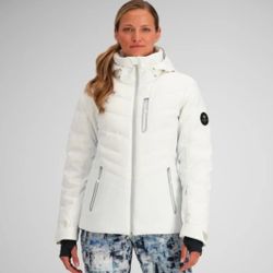 Obermeyer Women's 8 White Cosmia Down Ski Snowboarding Jacket Winter Snow
