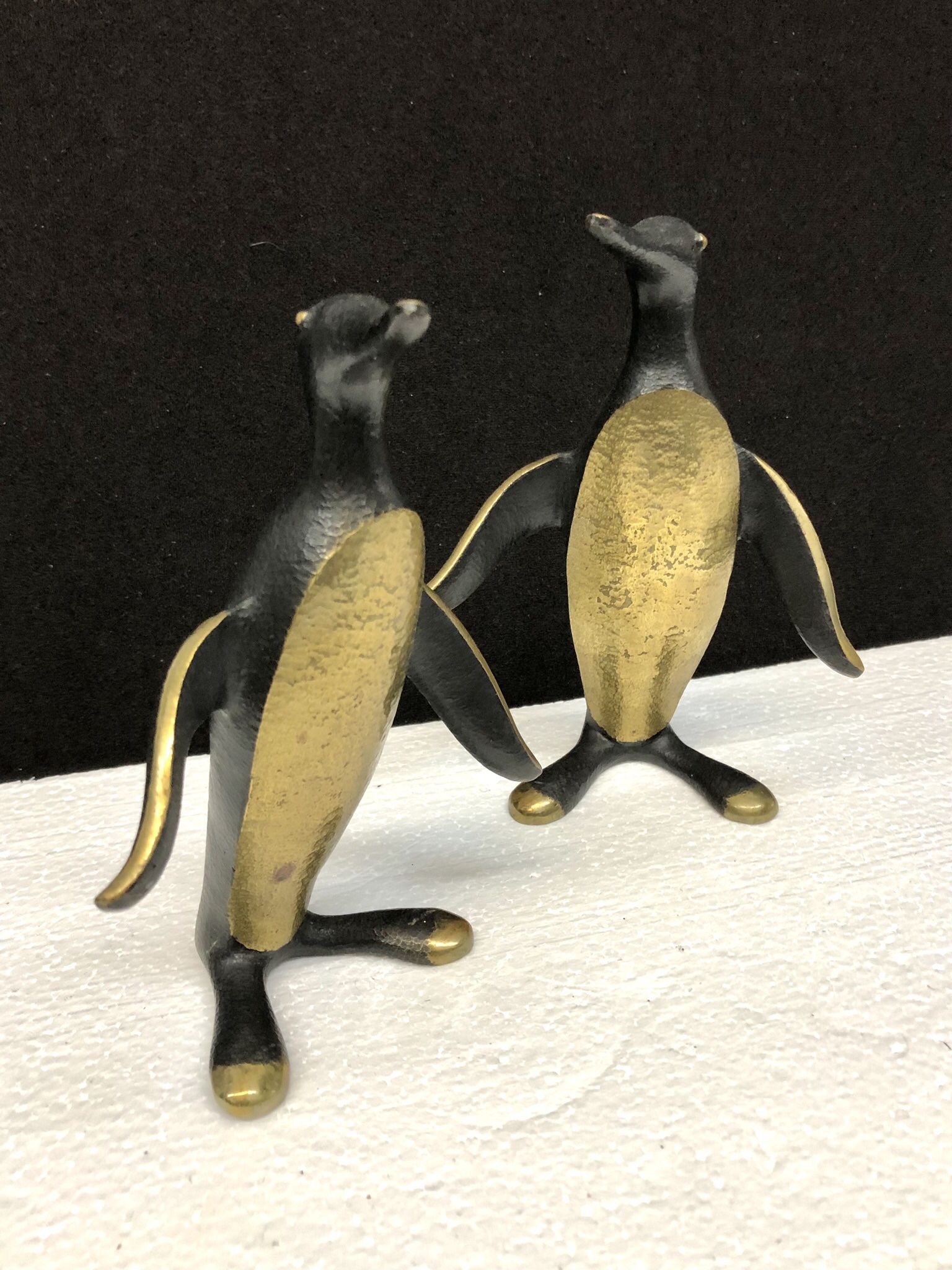 Rare Walter Bosse Pair of Large Penguins Baller Austria 6.5”