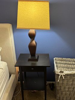 IKEA Hemnes Black/ Brown Nightstand