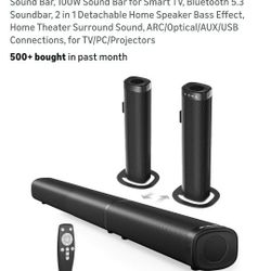 Sound Bar 100w Bluetooth 5.3 Sound bar Surround Sound Speaker