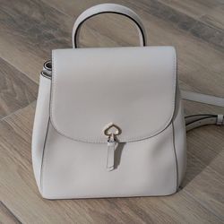 Warm Beige Kate Spade New York Adel medium flap leather backpac