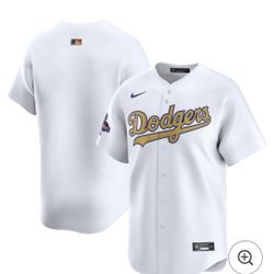 Men's Los Angeles Dodgers Nike White 2025 Gold Collection Limited Jersey

