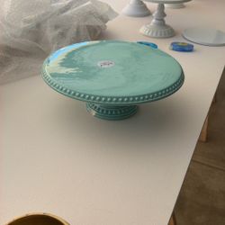 $3 Teal Cake Stand