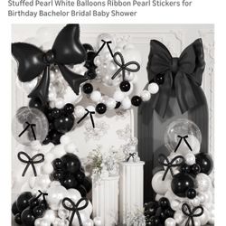 Black/white Bow Party/graduation Decorations 