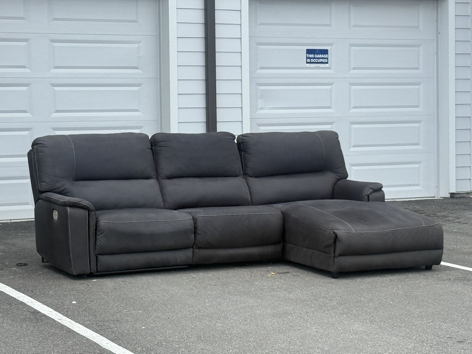 Sectional Conch Power Recliner And Chaise Delivery Available 