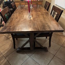 Solid Wood Table And Chairs