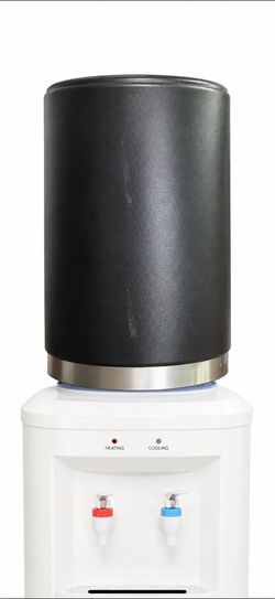 Gallon Water Cooler Hard Plastic Bottle Cover – Black & Silver