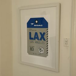 LAX Los Angeles Travel Tag Art Print by Room&Board
