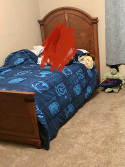 TWIN Size frame, box spring and mattress Set