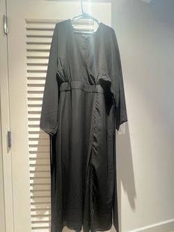 ELOQUII Kimono Sleeve Maxi Wrap Dress