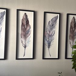 Set of4 Feather photos
