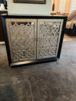 Cabinet Elegant Black With 2 Shelves 