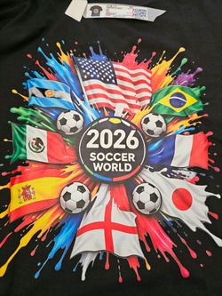 Mens sz 2XL  world 🌎 cup  ⚽️ t shirt new